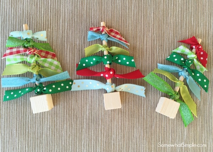Easy Ribbon Christmas Tree Craft - Somewhat Simple